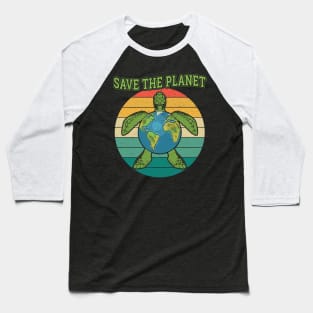 Earth Day Save The Planet Turtle Environment Baseball T-Shirt